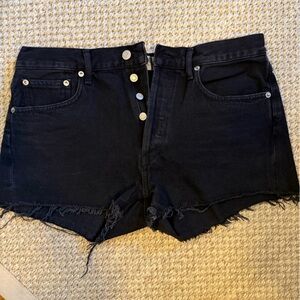 Agolde Black Denim Shorts